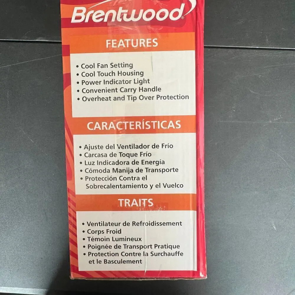 NWT Brentwood Portable Space Heater And Fan 1500W